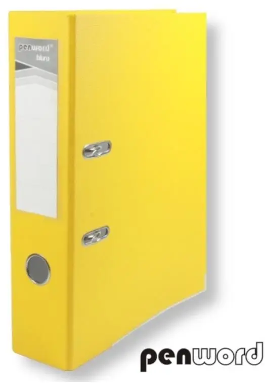 Segregator A4 z okuciem 7,5cm żółty - Penword