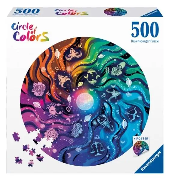 Puzzle 2D 500 Paleta kolorów. Astronomia - Ravensburger
