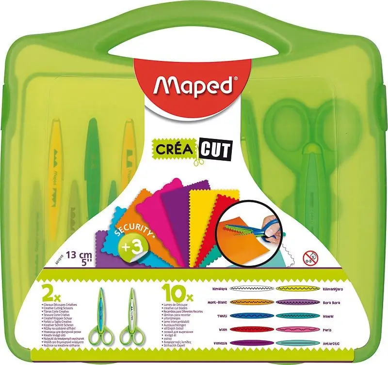 Nożyczki kreatywne 2 szt. 10 ostrzy w walizce - Maped