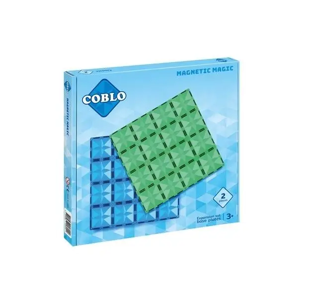 Klocki magnetyczne 2 płyty 30x30 cm - Coblo
