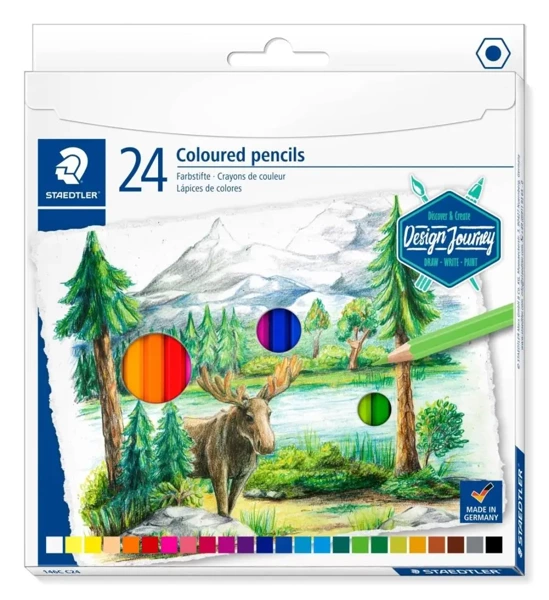 Kredki sześciokątne Design Journey 24 kolory Staedtler