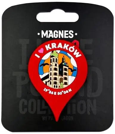 Magnes I love Poland Kraków - Pan Dragon