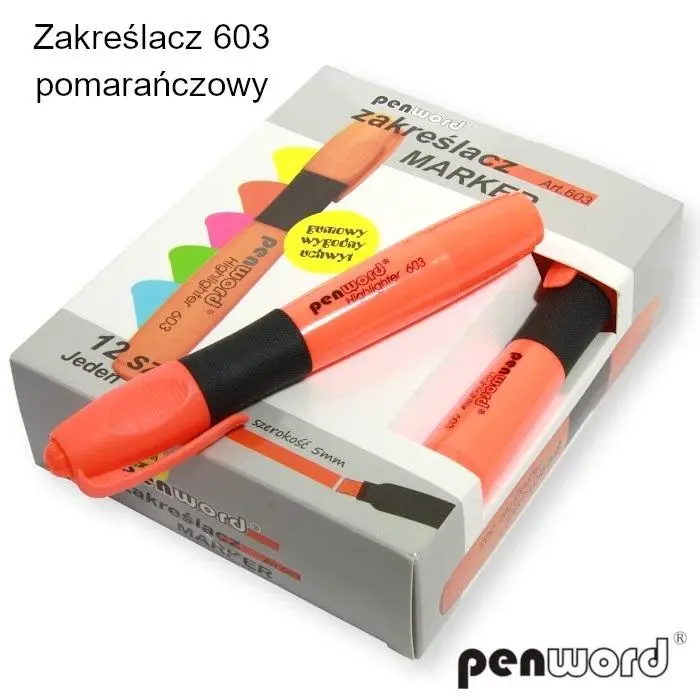 Zakreślacz pomarańczowy (12szt) - Penword