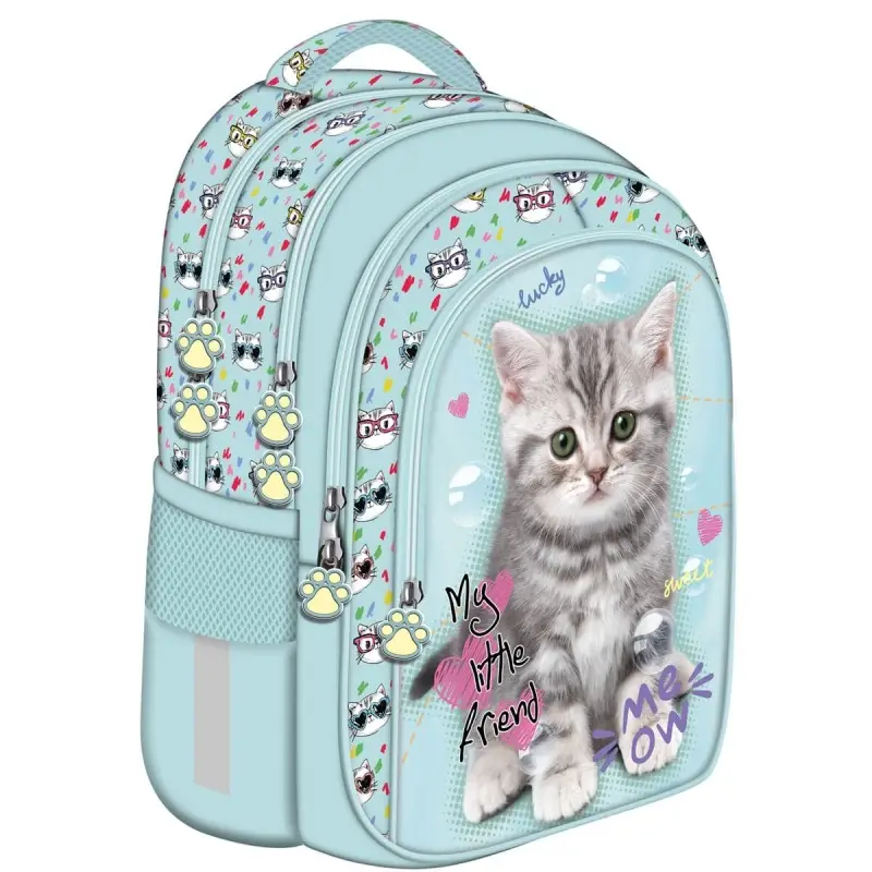Plecak 4-komorowy My Little Friend Mint Kitty - ST-Majewski
