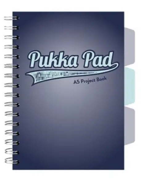 Project Book Navy A5/100K kratka granatowy (3szt) - PUKKA