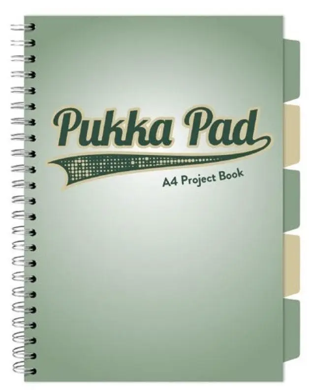 Project Book Sage A4/100K kratka zielony (3szt) - PUKKA