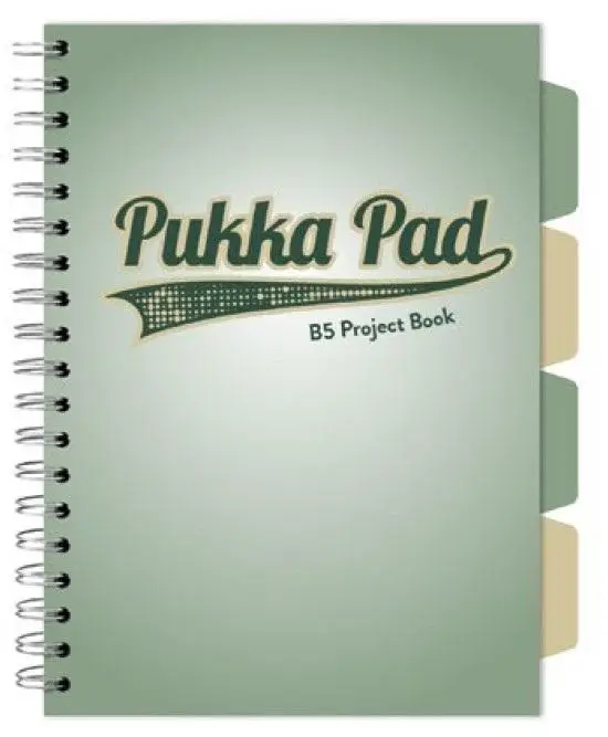 Project Book Sage B5/100K kratka zielony (3szt) - PUKKA