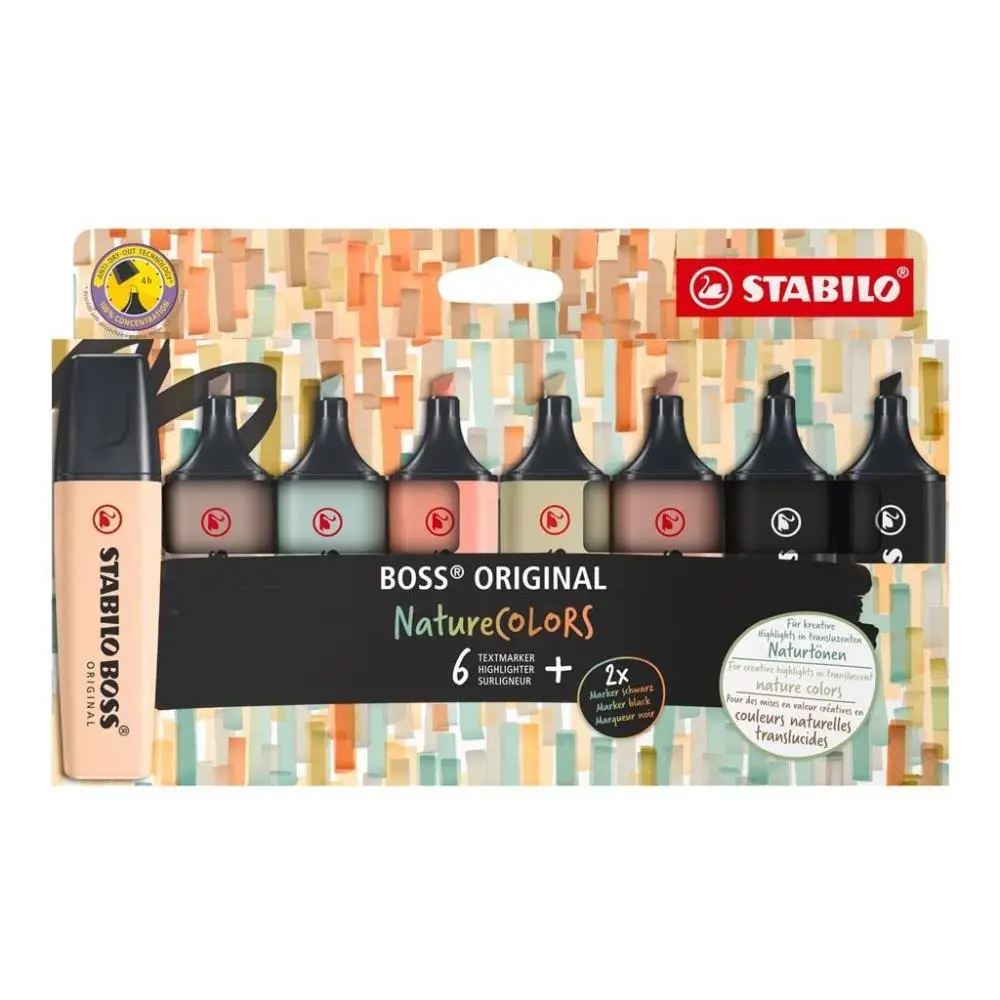 Zakreślacz Boss Original Naturecolors 8szt - Stabilo