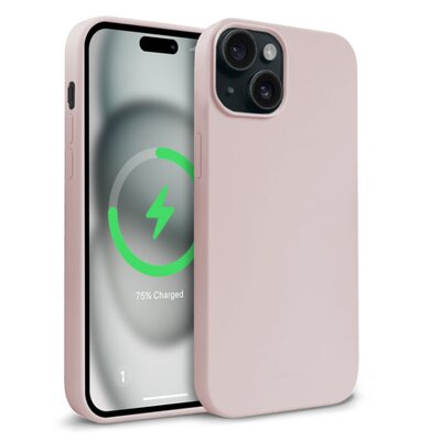 Etui CRONG Color Cover Magnetic MagSafe do Apple iPhone 15 Piaskowy róż