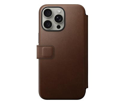 Nomad Modern Leather Folio iPhone 15 Pro Max brown