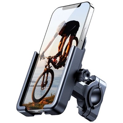 Wozinsky Wozinsky metalowy rowerowy uchwyt na kierownicę na smartfona czarny (WBHBK3) WBHBK3