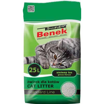 Benek Żwirek Super Zielony Las - 25 l (ok. 20 kg)