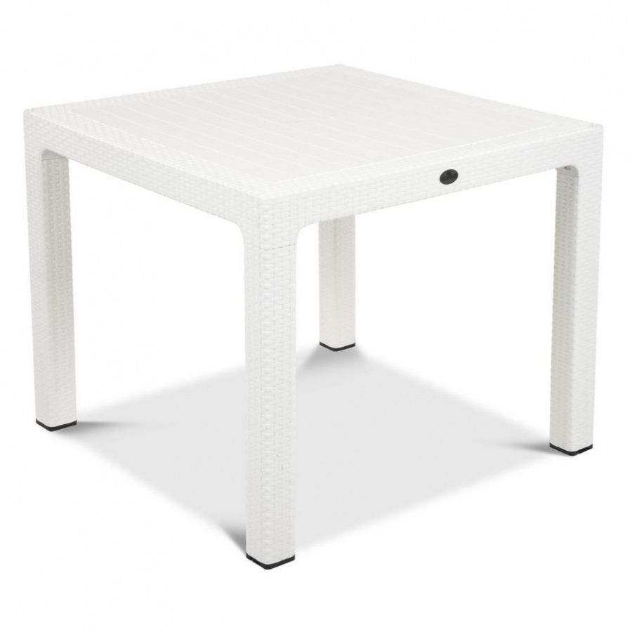 Stół CLASSI Rattan 90 : Kolor - White BK-008632