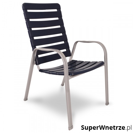 Acamp Krzesło sztaplowane 98x69cm Alpin srebrno-niebieskie BK-000619