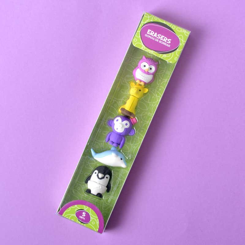 ZESTAW 5 GUMEK ZWIERZĄT