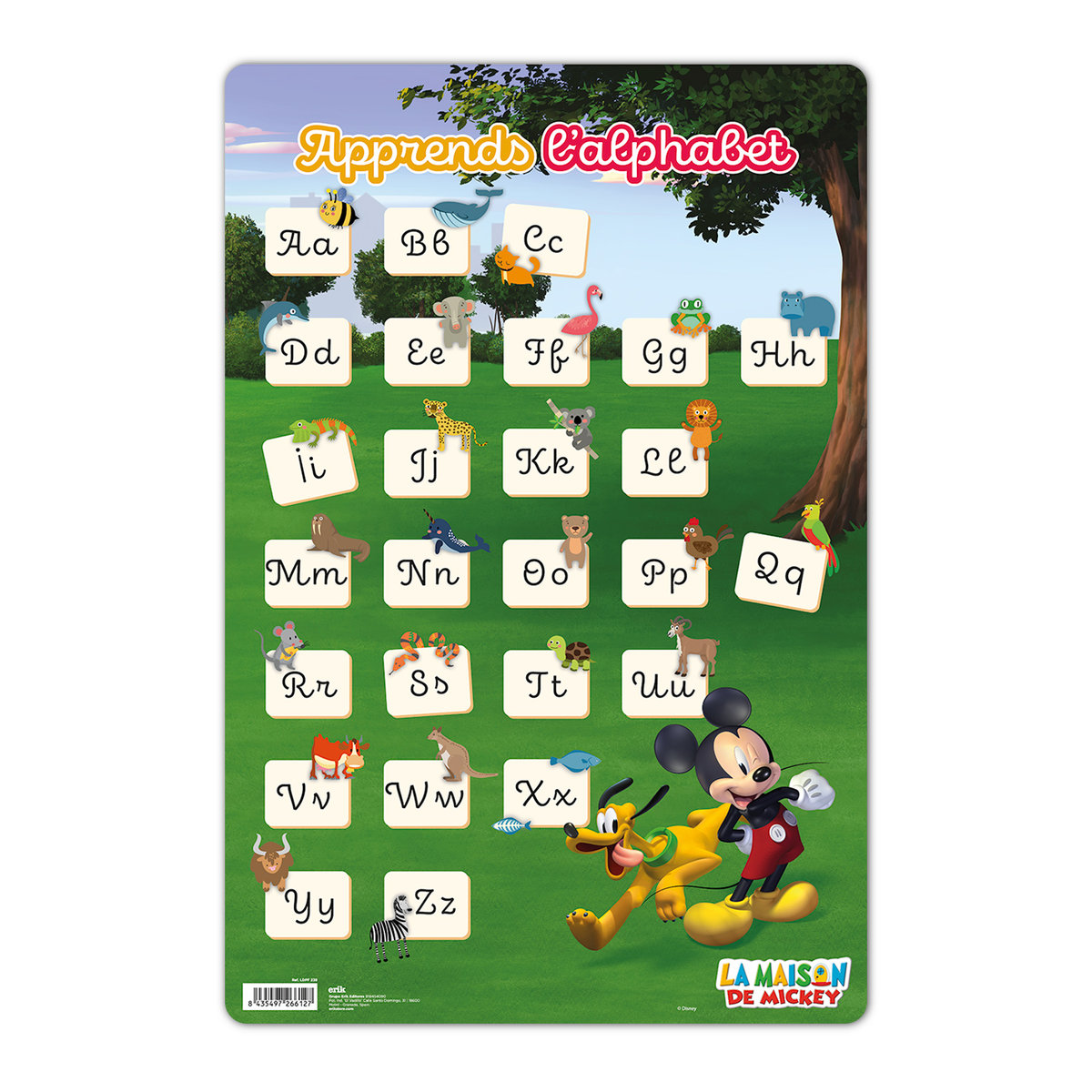 Grupo Erik FRANCUSKI ARKUSZ EDUKACYJNY ALFABET DOM KLUBU MYSZKI MIKI