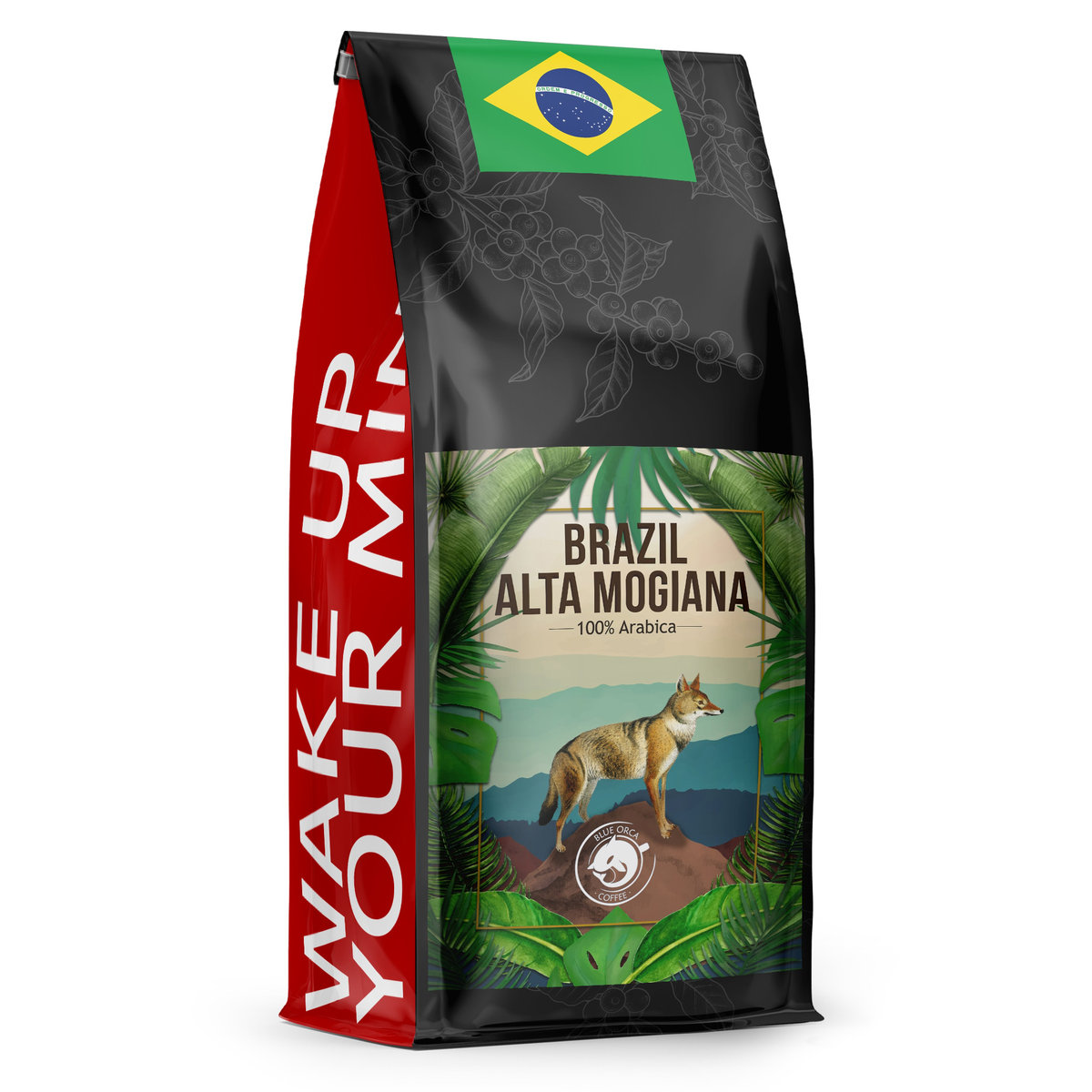 Kawa Ziarnista Brazil Alta Mogiana Świeżo Palona Arabica 100% 1kg-blue Orca