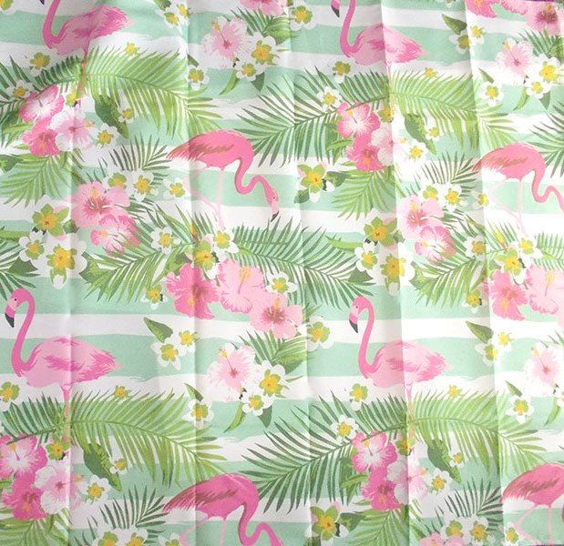 flamingi obrus 130x180 cm, boho obrus plamoodporny