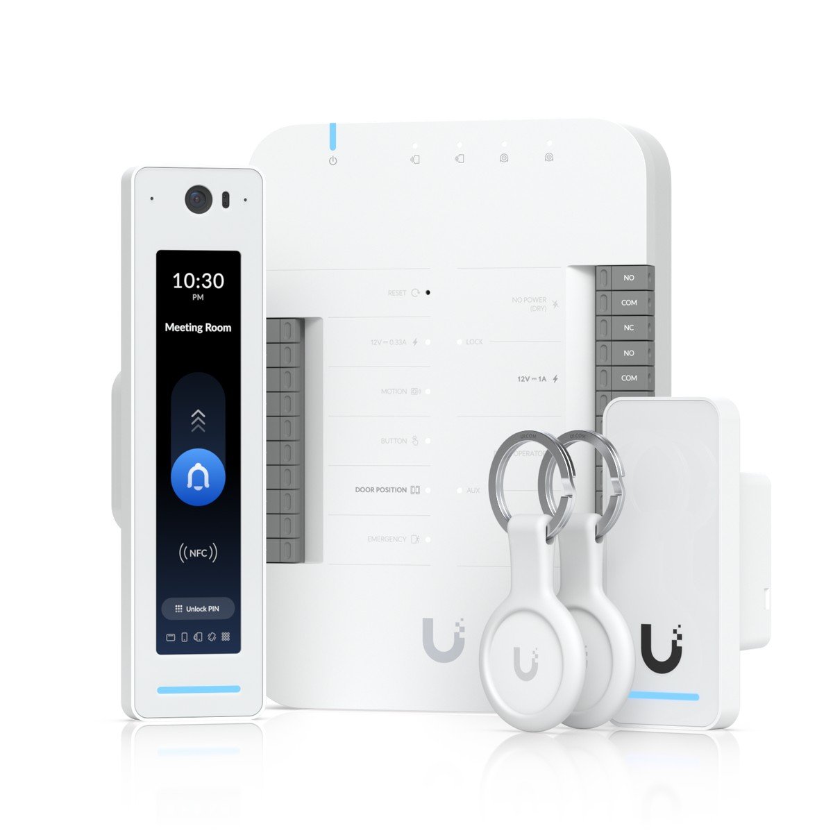 Ubiquiti UA-G2-SK-Pro Zestaw startowy UniFi Access Czytnik dostępu G2 + G2-Pro + Hub + Brelok (2 sztuki)
