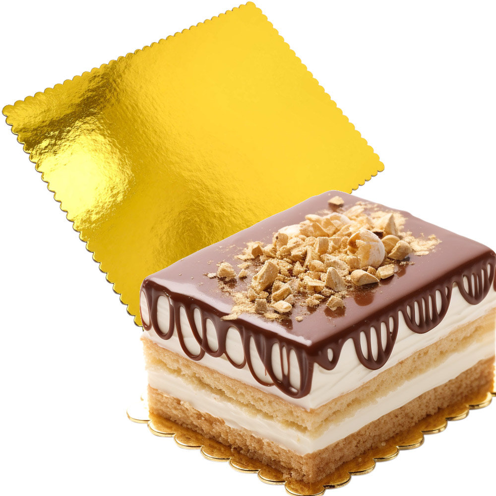 Podkład Pod Tort Złoty Prostokątny Ozdobna Podkładka Ślub Urodziny