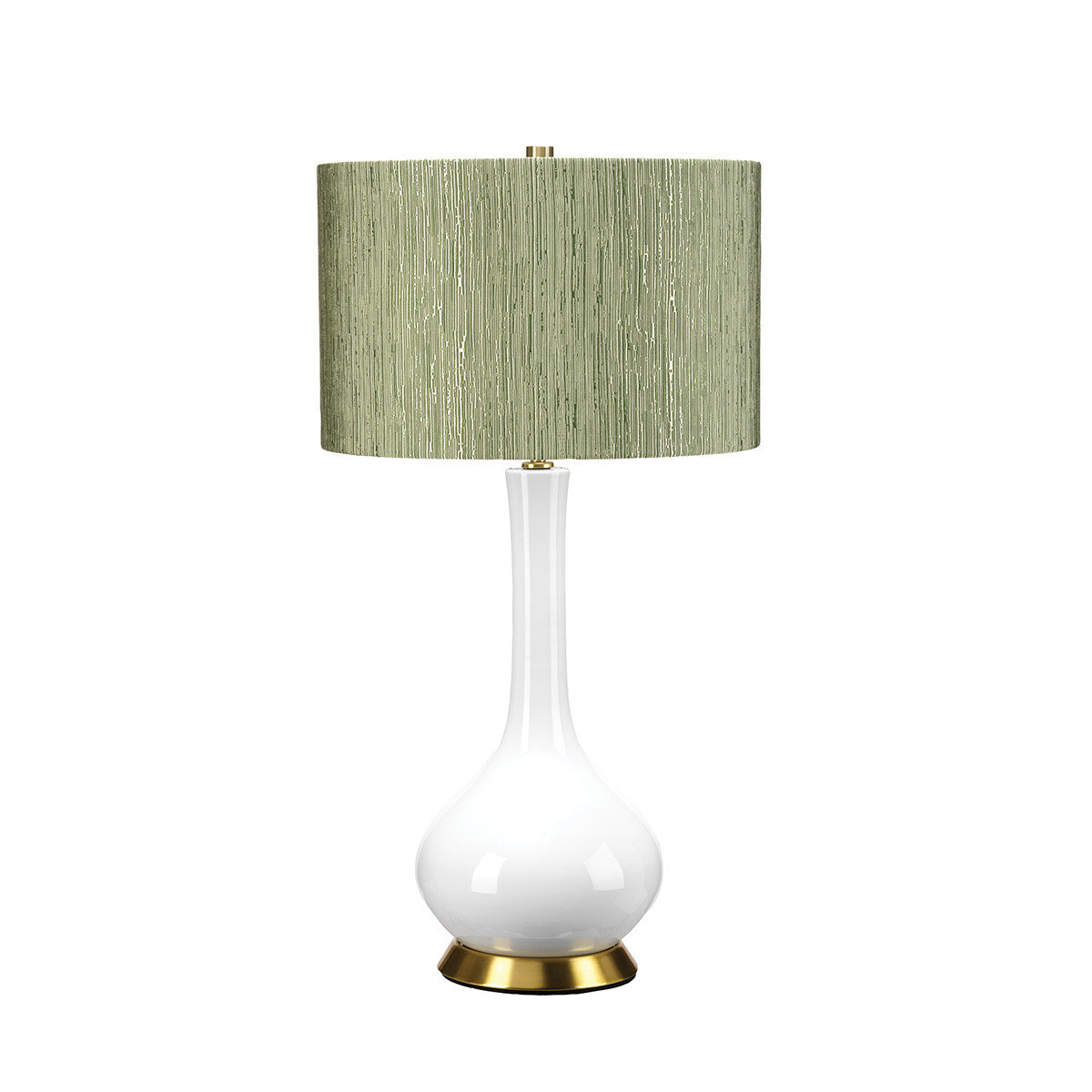 Lampa stołowa ceramiczna zielona biała 69 cm Milo E27 60W Elstead