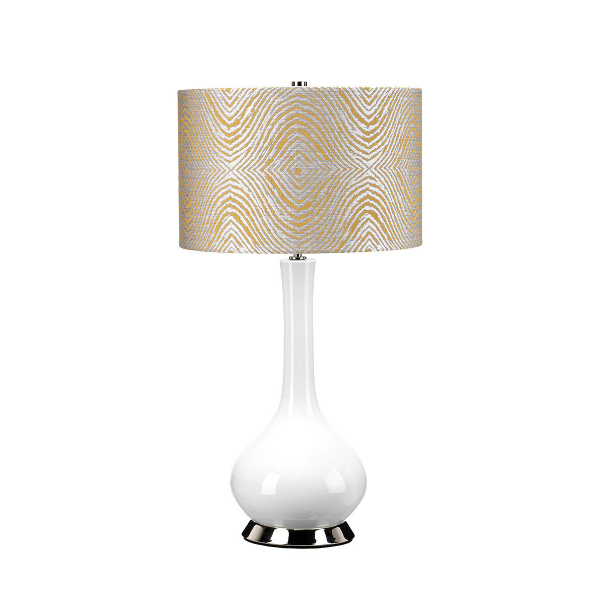 Lampa stołowa ceramiczna żółta biała 69 cm Milo E27 60W Elstead