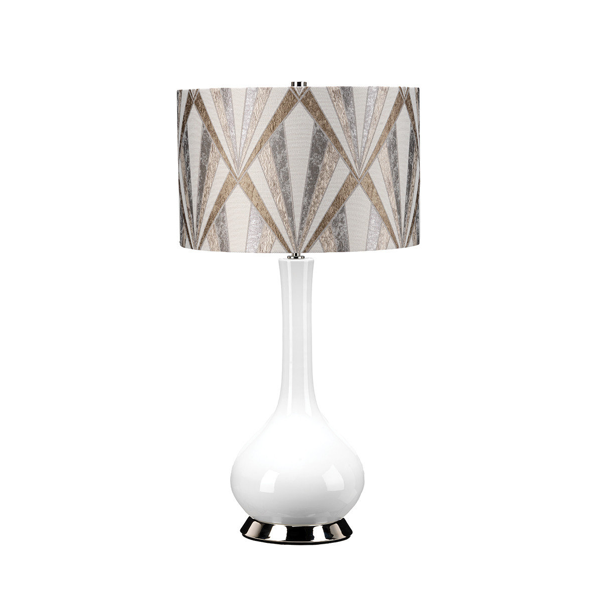 Lampa stołowa ceramiczna z jasnym kolorowym abażurem 69 cm Milo E27 60W Elstead