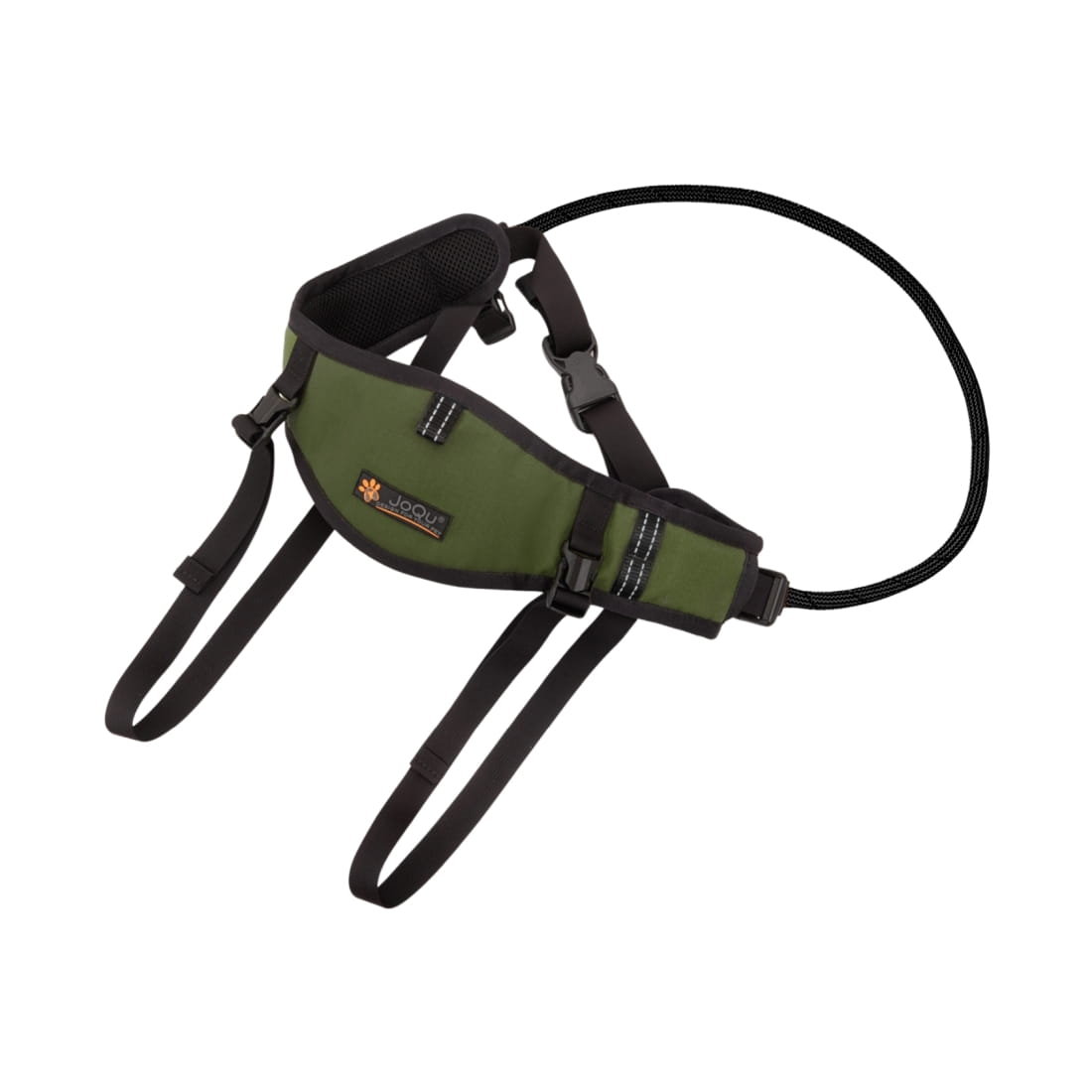 Pas do biegania z psem JoQu® Belt Plus olive green S/M (70-95cm)