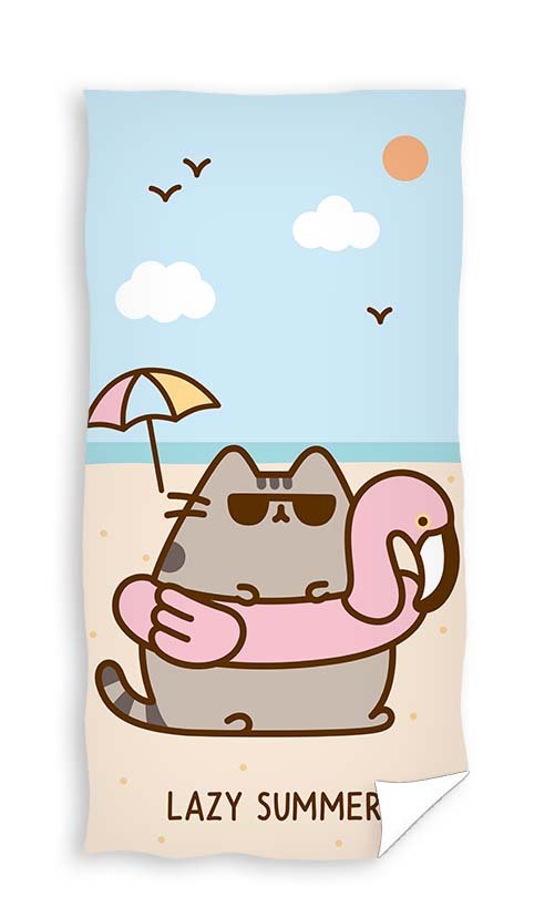 RĘCZNIK Kąpielowy Plażowy PUSHEEN  KOTEK Dziecięcy BASEN WAKACJE 140 x 70 cm