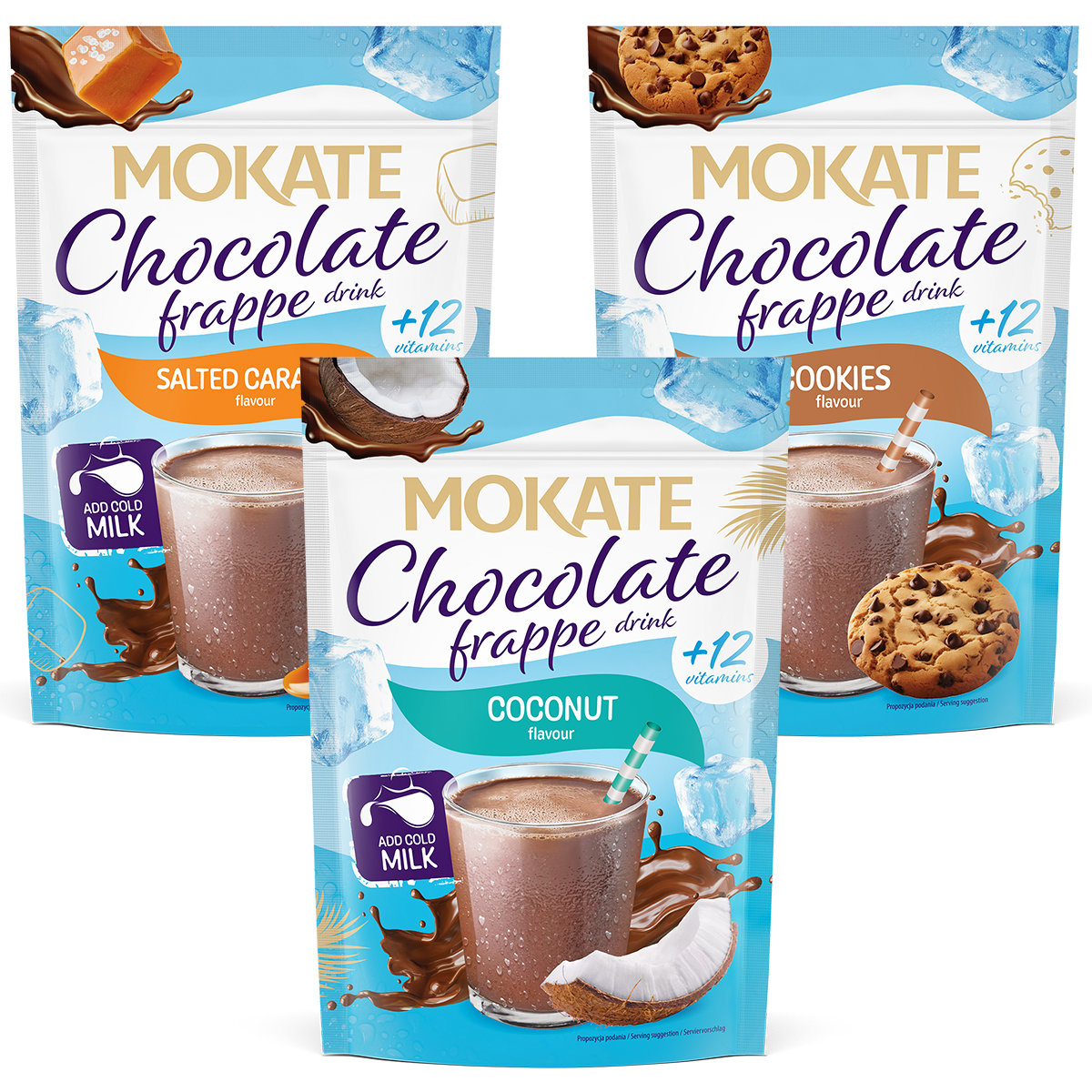 Zestaw Napój Czekoladowy Ice Frappe Mrożona Czekolada Mokate Mix 3szt