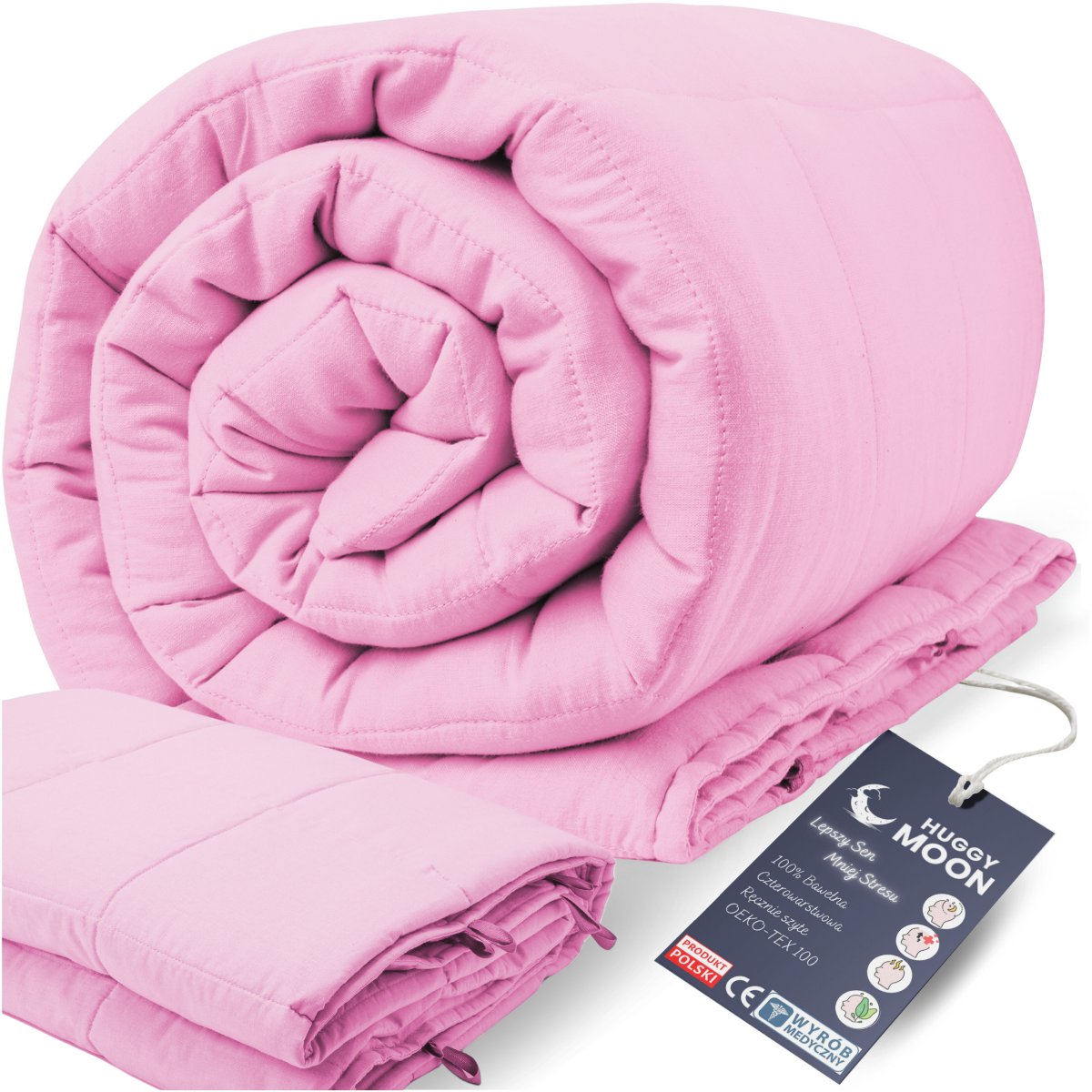 POLSKA Kołdra Obciążeniowa 160x200cm 8kg Koc Sensoryczny Antystresowa