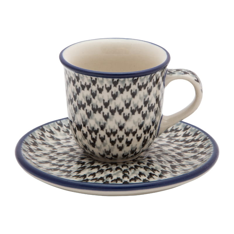 FILIŻANKA do espresso 60 ml ze spodkiem - Ceramika Artystyczna Bolesławiec