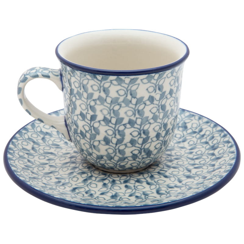 FILIŻANKA do herbaty kawy 180 ml ze spodkiem - Ceramika Artystyczna Bolesławiec