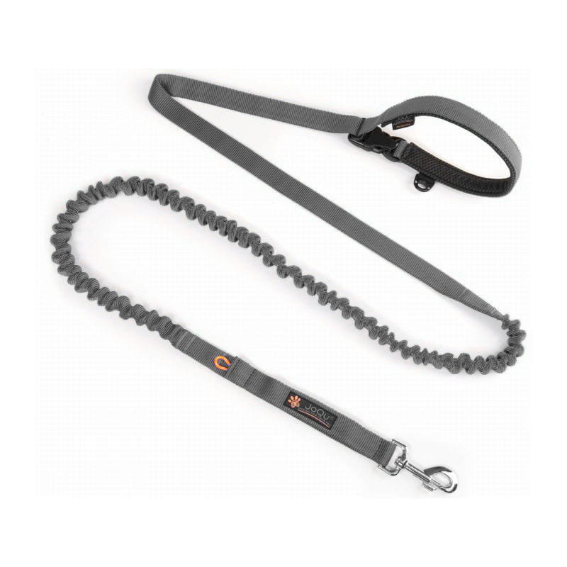 Smycz dla psa z amortyzatorem JoQu® Two Runners Leash szara