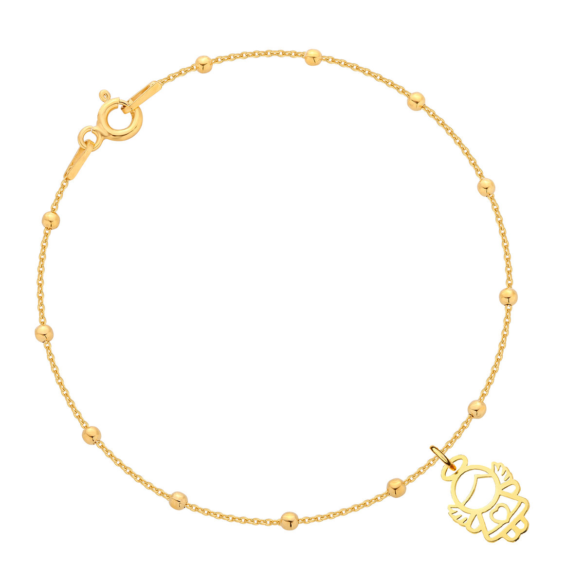 Bransoletka pozłacana z aniołkiem