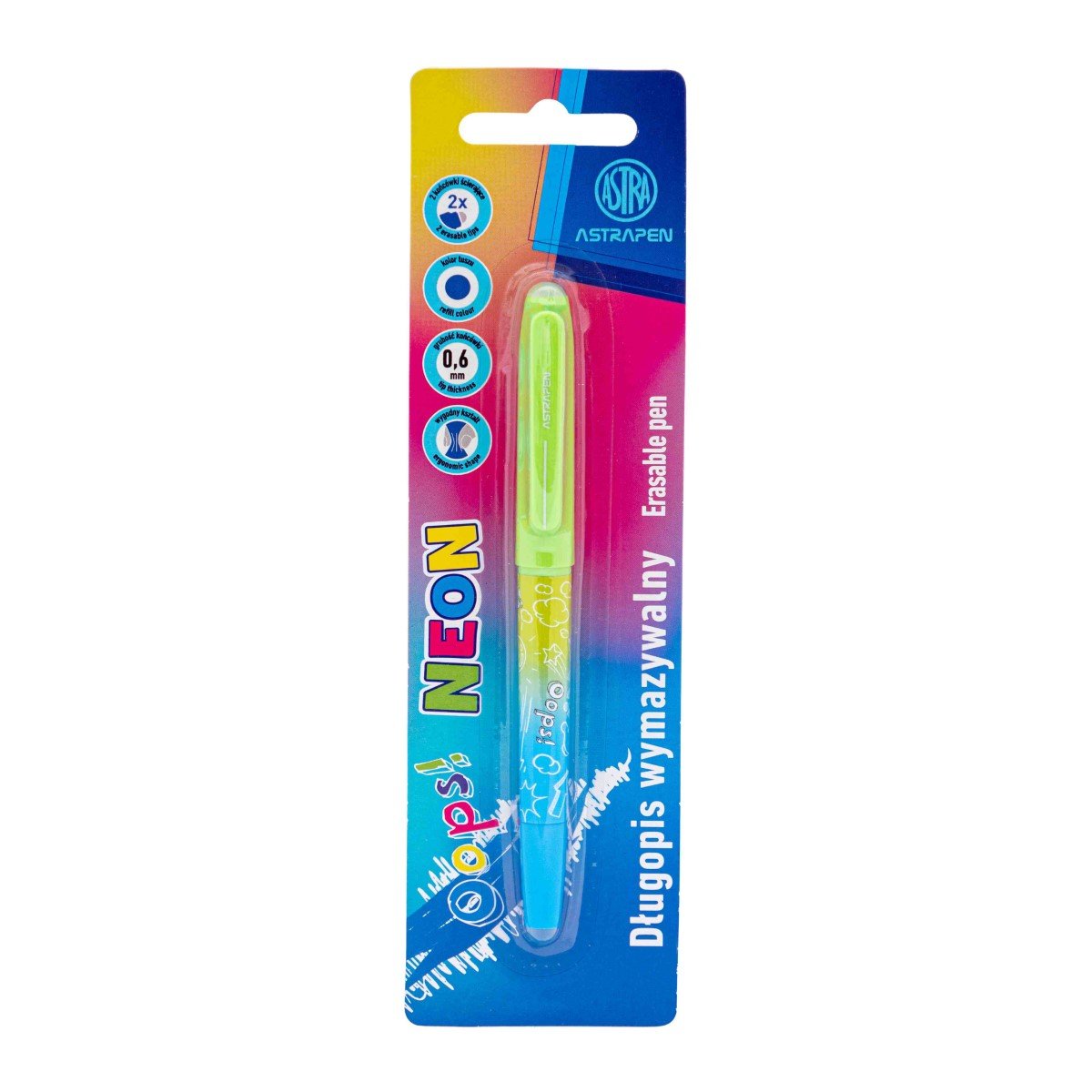 Długopis Wymazywalny Astrapen Oops Neon 1 Szt. Mix