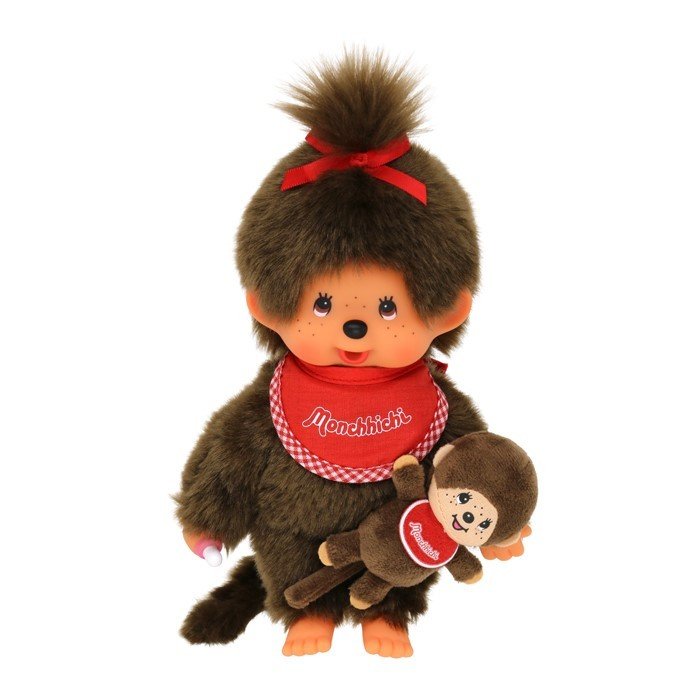 Monchhichi - Pluszowa małpka 20cm, dziewczynka z małpką Mini