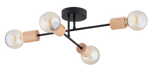 La-Stena lampa sufitowa 4xE27 czarna 63249