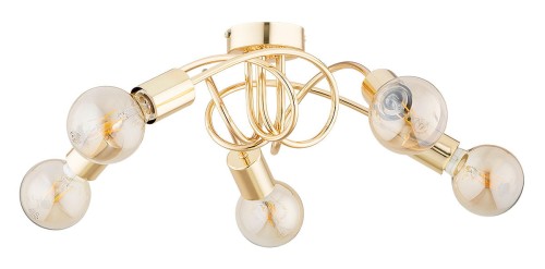 Farta lampa sufitowa 5xE27 złota 63262