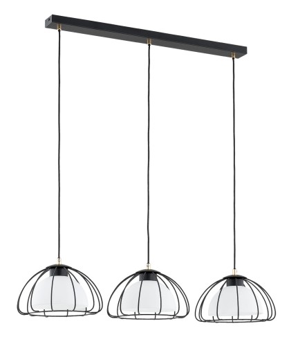 Nersy lampa wisząca 3xE27 czarna 62445