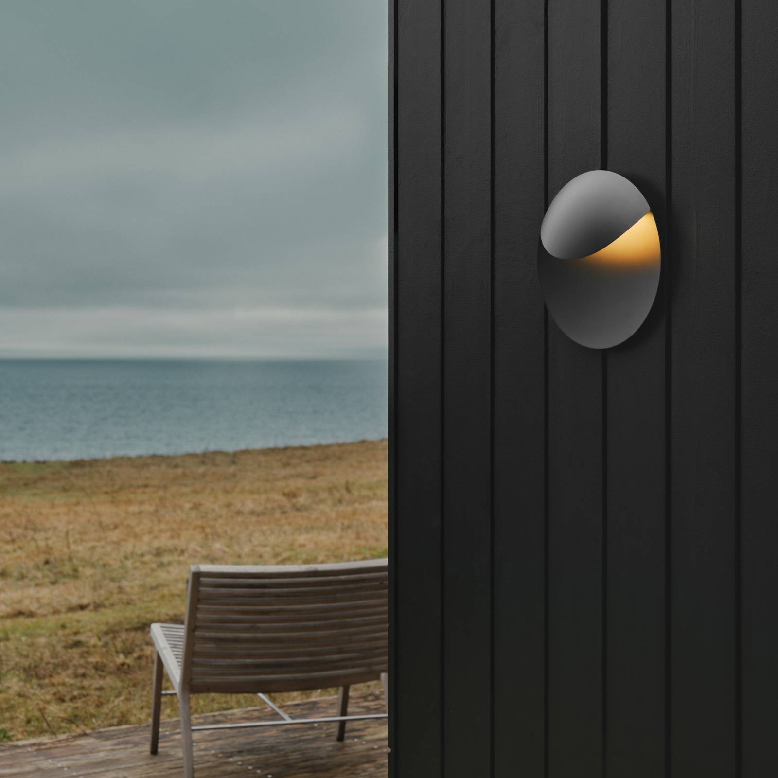 Nordlux Kinkiet zewnętrzny LED Valopin Seaside, czarny