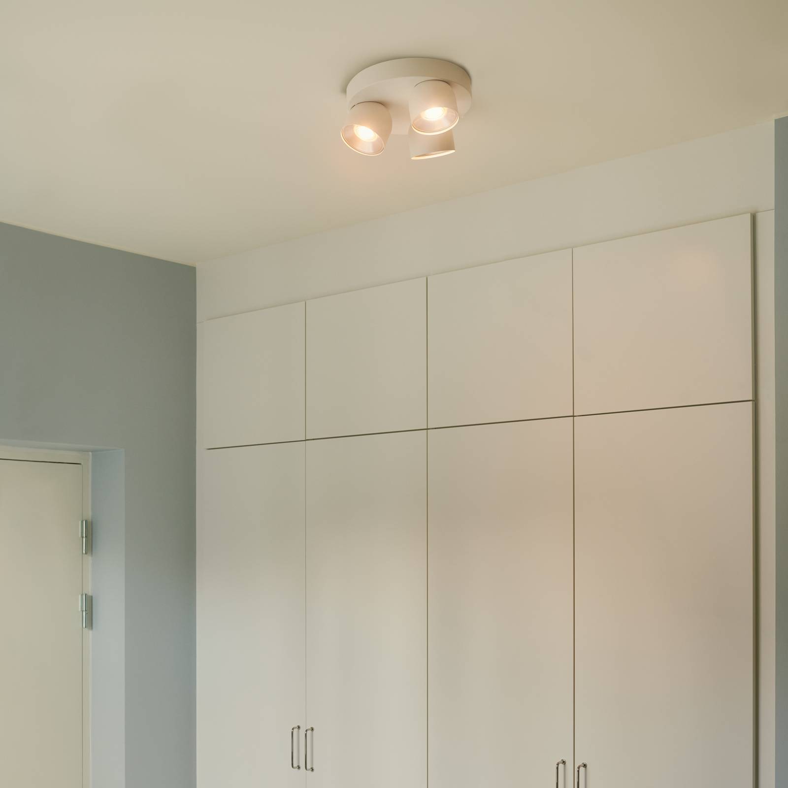 Nordlux Downlight Dzbanek, GU10, 3-punktowa, okrągła, metalowa, biała