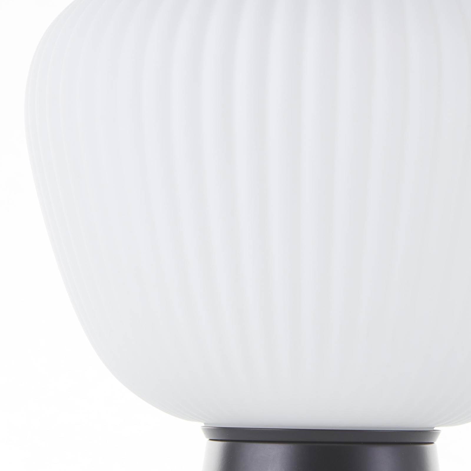 Brilliant Lampa stołowa Kaizen, wysokość 25 cm, opal, szkło