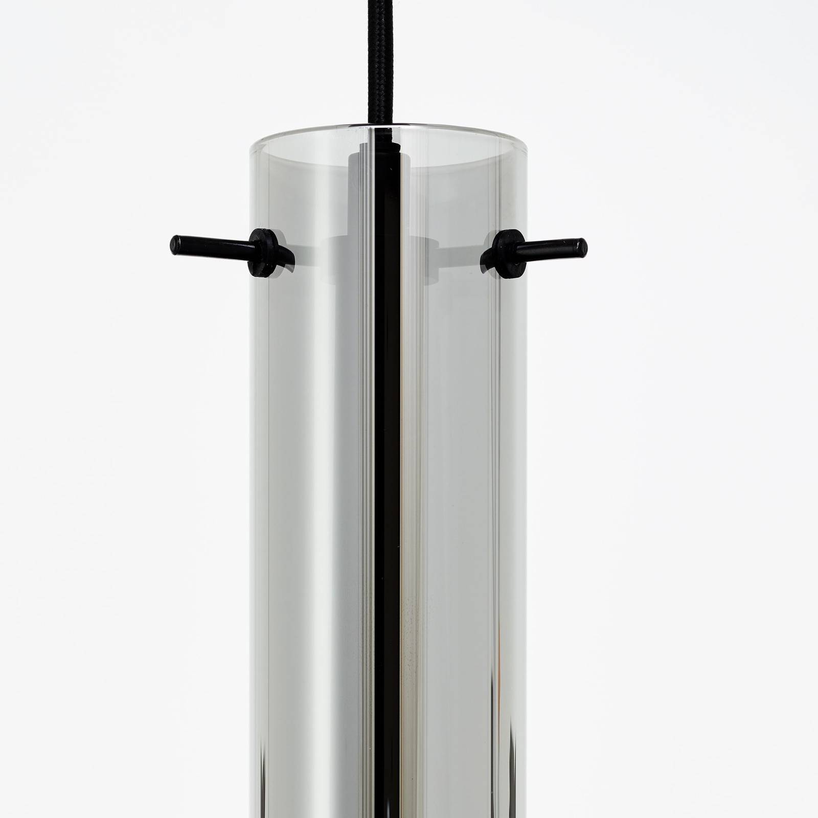 Brilliant Lampa wisząca Glasini, Ø 14,5 cm, dymny szary, szkło