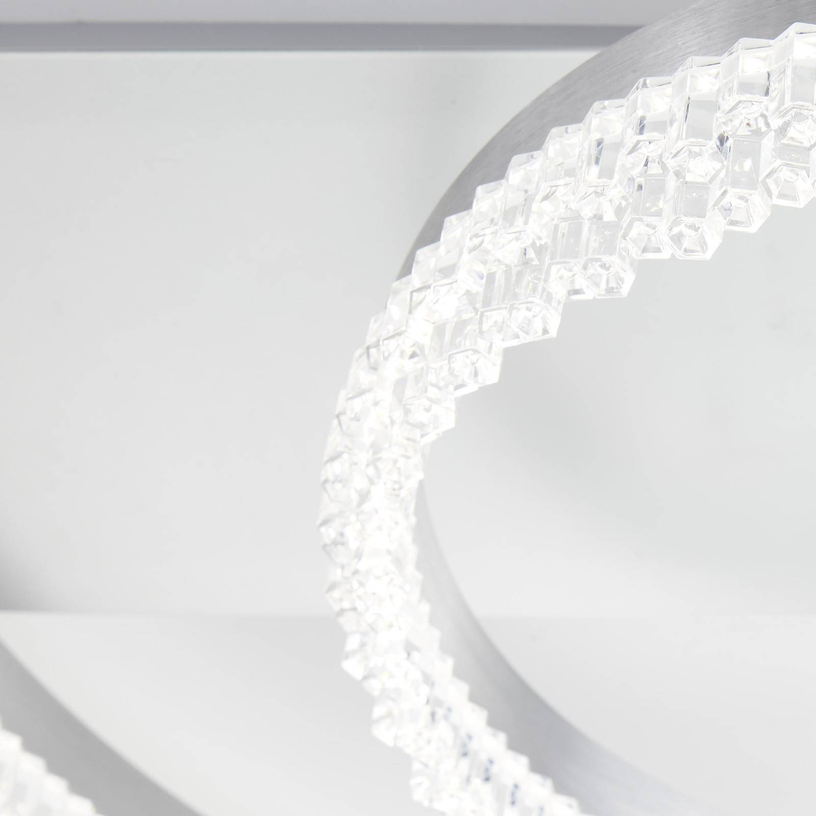 Brilliant Lampa sufitowa LED Aurora, aluminium, Ø 61 cm, aluminium, CCT