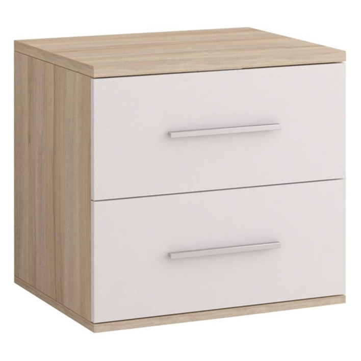 Stolik nocny OMEGA III- 22 Biały\Dąb Sonoma