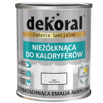 Wodorozcieńczalna Emalia akrylowa do kaloryferów biała 0,75 l