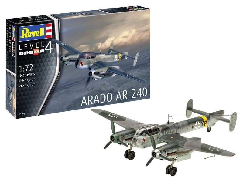 Revell, model plastikowy arado ar-240, skala 1 do 72