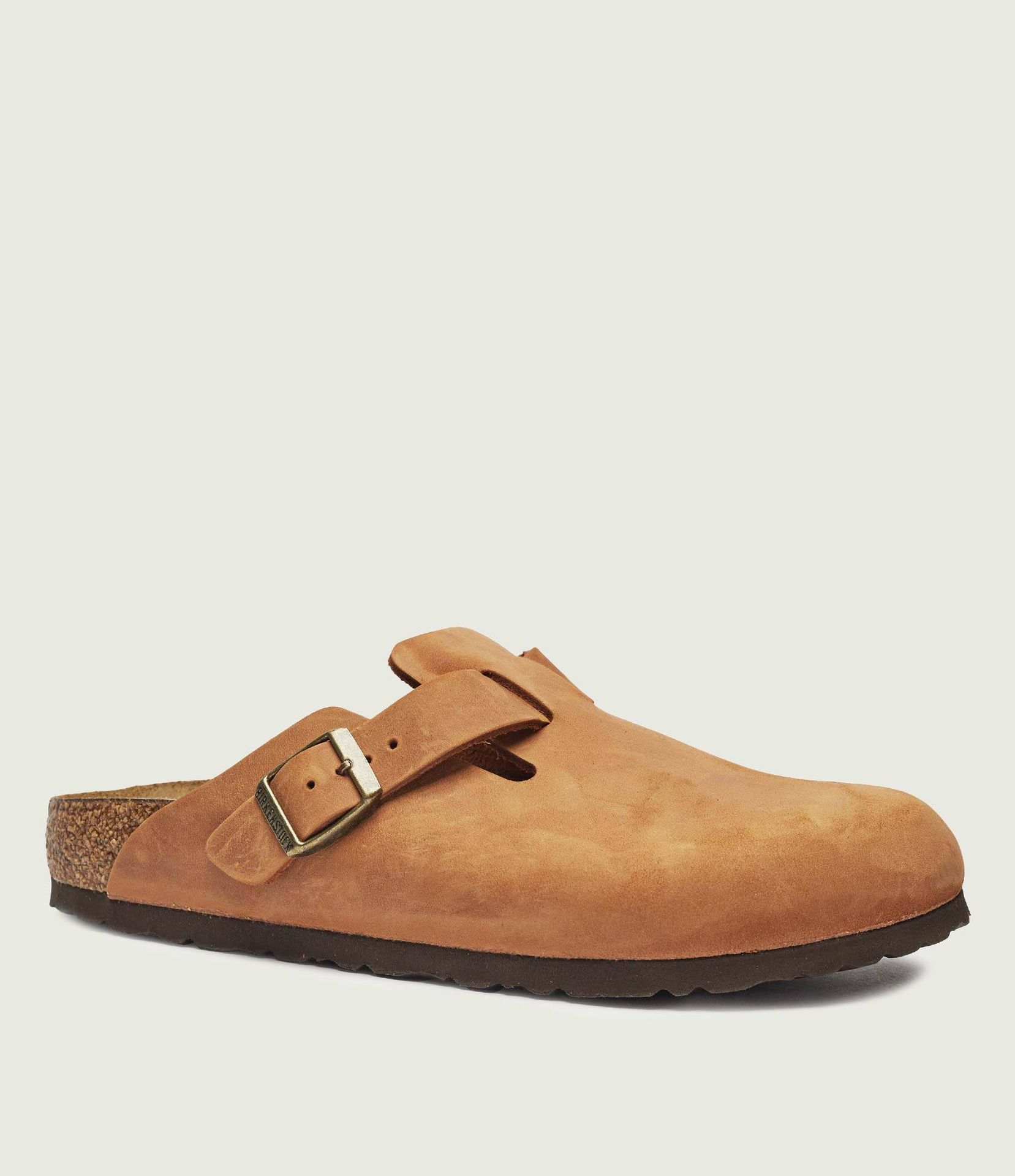 Birkenstock Skórzane mule Boston LEOI narrow fit