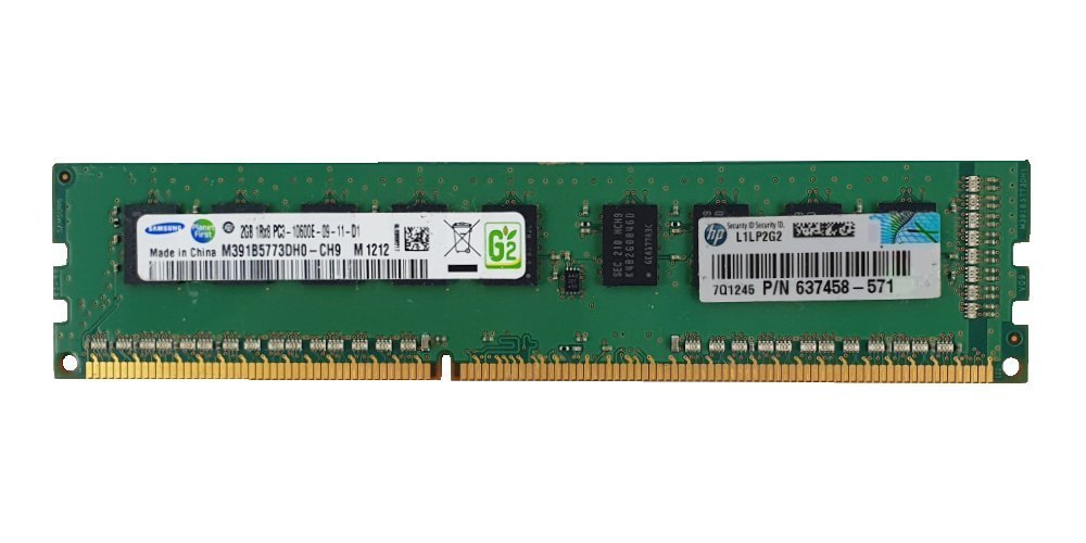 Pamięć RAM 1x 2GB Samsung ECC UNBUFFERED DDR3  1333MHz PC3-10600 UDIMM | M391B5773DH0-CH9
